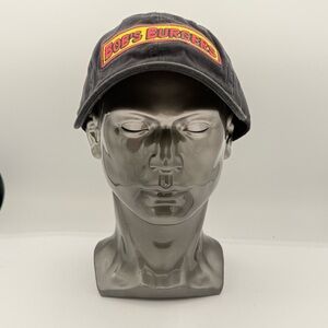 Black Curved Brim Hat with Front Patch
